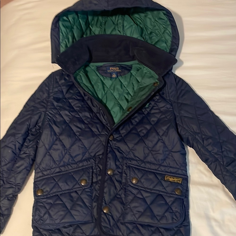 Polo by Ralph Lauren Blue and Green Puffer Jacket